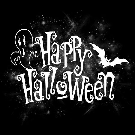 Czarna kartka szczęśliwego Halloween